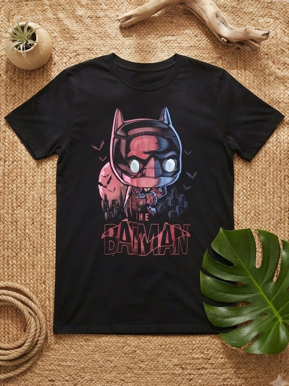 FUNKO The Batman Pop Art Graphic T-Shirt | Black Short Sleeve Youth Tee